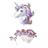Maxbell Funny Cute Unicorn Aluminum Foil Large Balloon Cupcake Picks Party Decoration