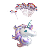 Maxbell Funny Cute Unicorn Aluminum Foil Large Balloon Cupcake Picks Party Decoration