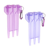 Maxbell 2 Pieces Portable Nylon Dart Storage Box Transparent Dart Case with Clip