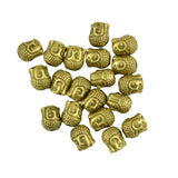 Maxbell 60PCS 3D Shiny Buddha Spiritual Alloy Spacer Beads DIY Jewelry Colorful