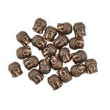 Maxbell 60PCS 3D Shiny Buddha Spiritual Alloy Spacer Beads DIY Jewelry Colorful