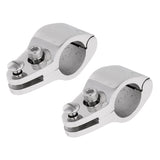 Maxbell 2 Pieces Boat Canopy Fitting Tube Clamp Fits 0.87" Outer Diameter Tube Frame Hinged