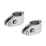 Maxbell 2 Pieces Boat Canopy Fitting Tube Clamp Fits 0.87" Outer Diameter Tube Frame Hinged