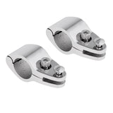 Maxbell 2 Pieces Boat Canopy Fitting Tube Clamp Fits 0.87" Outer Diameter Tube Frame Hinged