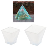 Maxbell 3 Pieces Pyramid Pendant Mold Dried Flower DIY Silicone Jewelry Making Mould Tools 20/30/50mm