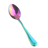 Maxbell 3pcs Stainless Steel Cutlery Table Dinner Soup Tea Spoon Tableware Colorful