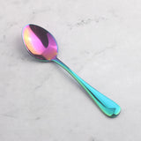 Maxbell 3pcs Stainless Steel Cutlery Table Dinner Soup Tea Spoon Tableware Colorful