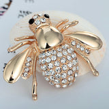 Maxbell 2 Pieces Lovely Cute Honey Bee Rhinestone Brooch Pin for Women Party Gifts