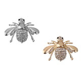 Maxbell 2 Pieces Lovely Cute Honey Bee Rhinestone Brooch Pin for Women Party Gifts