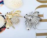 Maxbell 2 Pieces Lovely Cute Honey Bee Rhinestone Brooch Pin for Women Party Gifts