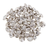 Maxbell 100 Piece Rhinestone Rivet Studs Buttons for Leather Crafts Bag Decoration Silver and Gold 10mm