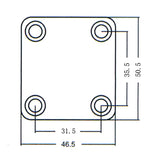 Maxbell 2Pieces Mini Style Neck Plate for Fender ST Electric Guitar Bass Replacement