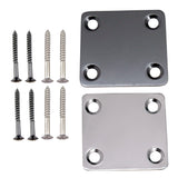 Maxbell 2Pieces Mini Style Neck Plate for Fender ST Electric Guitar Bass Replacement