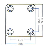 Maxbell 2Pieces Mini Style Neck Plate for Fender ST Electric Guitar Bass Replacement