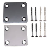 Maxbell 2Pieces Mini Style Neck Plate for Fender ST Electric Guitar Bass Replacement