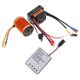 Maxbell F540 3000KV Brushless Motor+45A ESC+ LED Program Card for 1/10 1/12 RC Car