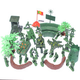 Maxbell 37Pieces Plastic Model Playset Toy Soldiers 5cm Figures Army Men Accessories