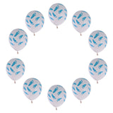 Maxbell 20 Pieces Baby Footprint Latex Balloons Baby Shower Birthday Decor Pink+Blue