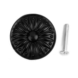 Maxbell 5 Pieces European-style Round Knob Cabinet Drawer Door Pull Handles Black