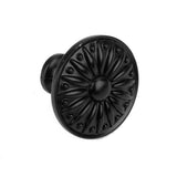 Maxbell 5 Pieces European-style Round Knob Cabinet Drawer Door Pull Handles Black