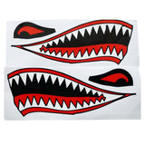 Maxbell 4 Pieces Skeleton Fish Bones with Shark Mouth Teeth Boat Canoe Kayak Decals