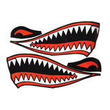 Maxbell 4 Pieces Skeleton Fish Bones with Shark Mouth Teeth Boat Canoe Kayak Decals