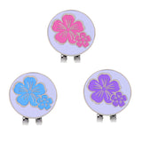 Maxbell 3 Pieces Flower Golf Hat Clip with Detachable Magnetic Golf Ball Marker