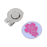 Maxbell 3 Pieces Flower Golf Hat Clip with Detachable Magnetic Golf Ball Marker