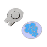 Maxbell 3 Pieces Flower Golf Hat Clip with Detachable Magnetic Golf Ball Marker