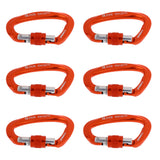 Maxbell 6 Pieces 25KN Screw Lock Carabiner Rock Tree Climbing Rescue Hammock Hook