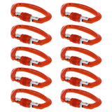 Maxbell 10 Pieces 25KN Screw Lock Carabiner Rock Tree Climbing Rescue Hammock Hook