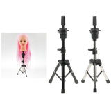 Maxbell 2pcs Cosmetology Mannequin Manikin Practice Head Holder Tripod Stand Rack Stainless Steel + Metal