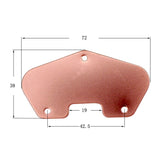 Maxbell 2 Pieces Copper-red Humbucker Pickup Baseplate Base Plate For TL Style Electric Guitar Accessory Replacement DIY