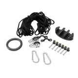 Maxbell Kayak Canoe Boat Anchor Trolley Kit Pulley Cleat Rope Pad Eye Rigging O Ring