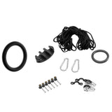Maxbell Kayak Canoe Boat Anchor Trolley Kit Pulley Cleat Rope Pad Eye Rigging O Ring