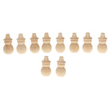 Maxbell 40/set Plain Blank Wood Peg Dolls Man Snowman Christmas Tree DIY Craft