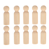 Maxbell 40/set Plain Blank Wood Peg Dolls Man Snowman Christmas Tree DIY Craft