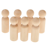 Maxbell 40/set Plain Blank Wood Peg Dolls Man Snowman Christmas Tree DIY Craft