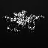 Maxbell Silver Tone Bead Tip Clam Shell Knot Covers Jewelry Making DIY Pack of 60PCS