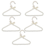 Maxbell 5 Piece Pearl Beaded Clothes Pants Hanger Trousers Dress Holder White