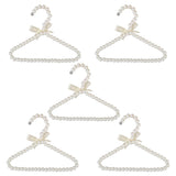 Maxbell 5 Piece Pearl Beaded Clothes Pants Hanger Trousers Dress Holder White