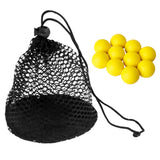 Maxbell 10 Pieces PU Soft Foam Golf Balls + Nylon Mesh Nets Bag Golf 50 Balls Pouch