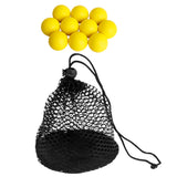 Maxbell 10 Pieces PU Soft Foam Golf Balls + Nylon Mesh Nets Bag Golf 50 Balls Pouch