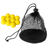 Maxbell 10 Pieces PU Soft Foam Golf Balls + Nylon Mesh Nets Bag Golf 50 Balls Pouch