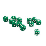 Maxbell 100 Pack 12mm D6 Dice Six Sided Die for Board Game Accessories Red&Green