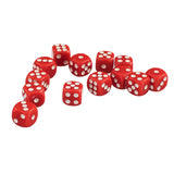 Maxbell 100 Pack 12mm D6 Dice Six Sided Die for Board Game Accessories Red&Green