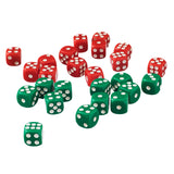 Maxbell 100 Pack 12mm D6 Dice Six Sided Die for Board Game Accessories Red&Green