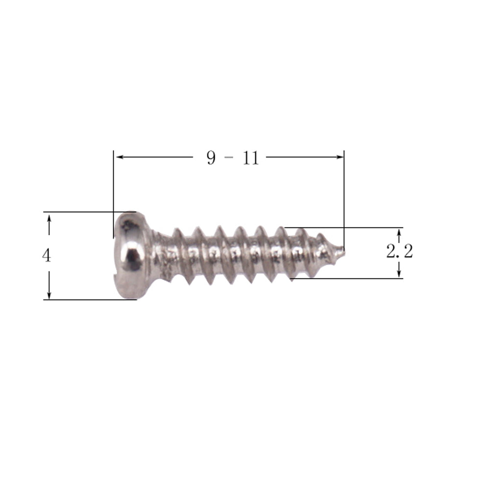 Maxbell Iron Electric Bass/Guitar Tuning Key Mounting Screws Silver+Gold 100pcs/Pack Thread 0.08inch