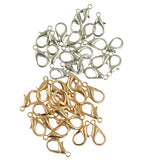 Maxbell 40Pcs Silver Light Gold Plated Lobster Claw Clasps Hooks Findings DIY 18mm