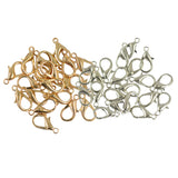 Maxbell 40Pcs Silver Light Gold Plated Lobster Claw Clasps Hooks Findings DIY 18mm